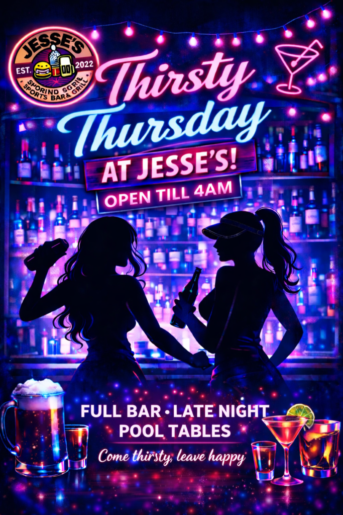 Thursday Specials at Jesses Sports Bar and Grill